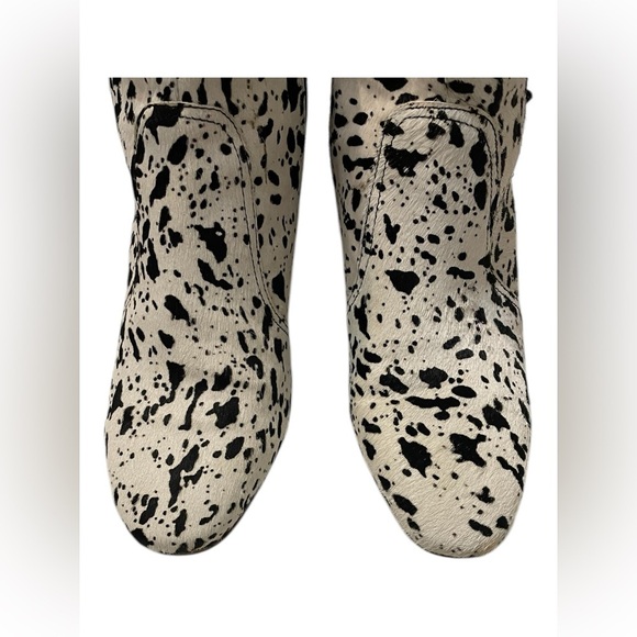 Matisse Genuine White Calf Hair Speckle Spotted Bootie Lace Up Corset 8.5 - Picture 5 of 16